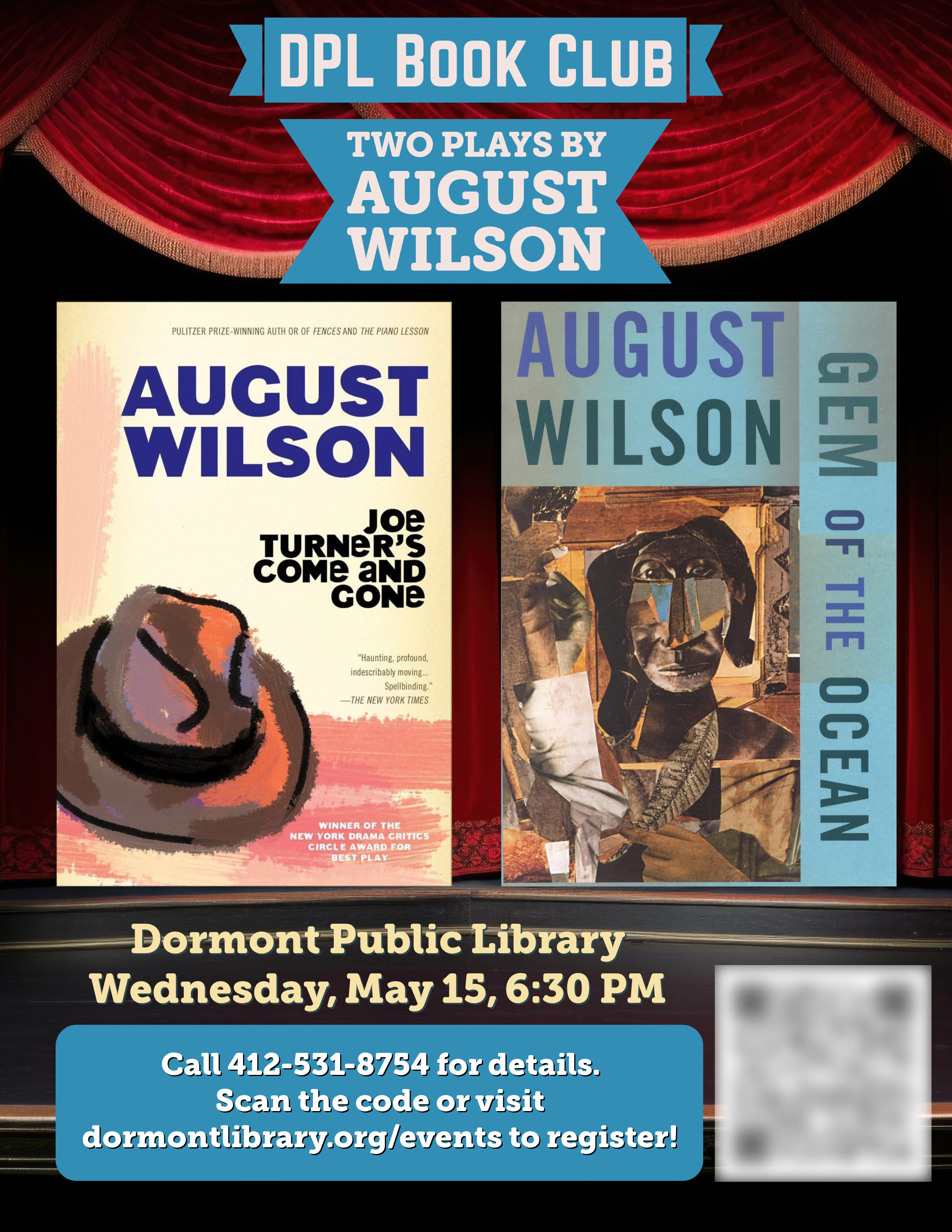 DPL Book Club, May 2024: Two Plays by August WIlson