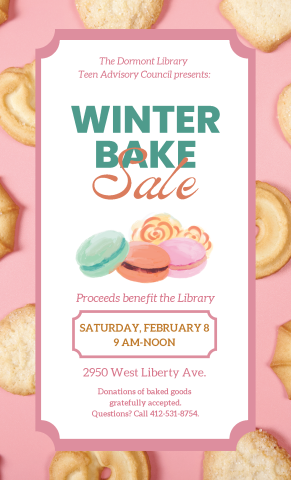 Teen Council Winter Bake Sale ad 