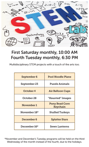 STEM Lab flyer for Fall/Winter 2025