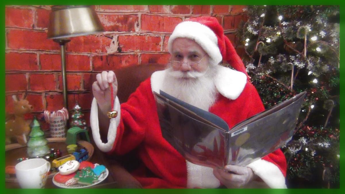 Photo of Santa Claus at Dormont Library from 2021